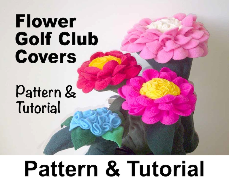 Golf Club Head Covers Flower Sewing Pattern DIY .pdf Etsy
