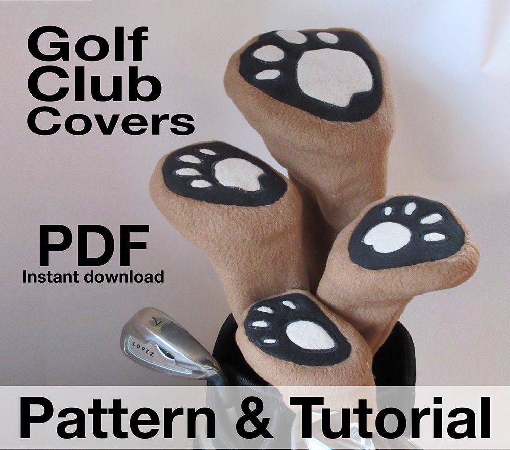 Golf Club Head Covers Sewing Pattern Classic Styling .pdf DIY 