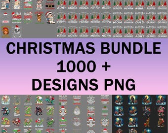 1000+ Christmas png Bundle – Vintage Santa Claus Clipart, Retro Merry Christmas png, Holiday Printable Design, Digital Art File