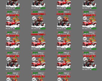 Funny Teacher Truck PNG – Jolliest Bunch Hallway Monster Xmas Holiday Humor Clipart, Sublimation Digital Download