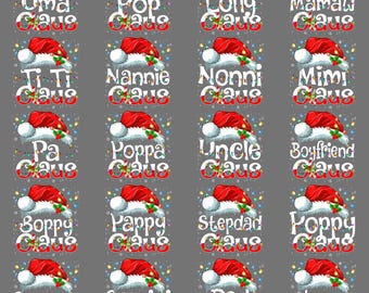 Claus Pajama Family Lights PNG, Funny Santa Matching Christmas Clipart, Holiday Sublimation Digital Download