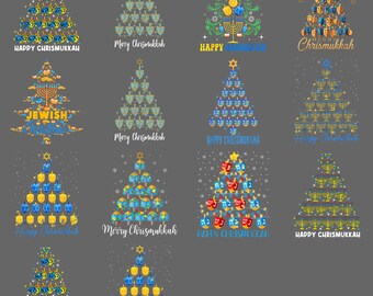 Chrismukkah Dreidel PNG – Funny Christmas Hanukkah Fusion Holiday Clipart, Jewish Humor Sublimation