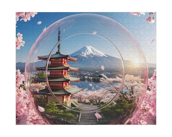 平和な富士山ジグソーパズル 300/500/1000ピース - Etsy 日本