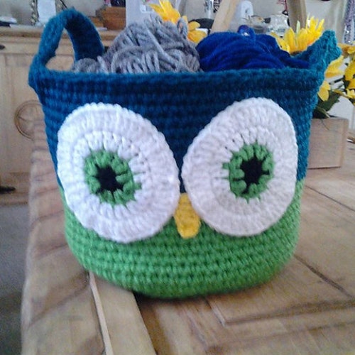 Owl Crochet Baskets 2 Sizes PDF Crochet Pattern Instant Etsy