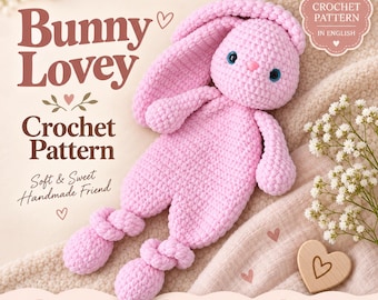 Haakpatroon voor een konijnenknuffeldeken – Amigurumi konijnenknuffeldeken (PDF)