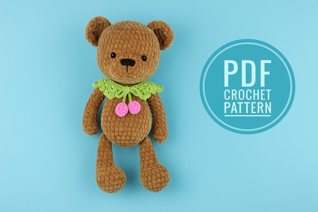 Teddy Bear Crochet Pattern – Amigurumi Soft Toy PDF Tutorial - Etsy