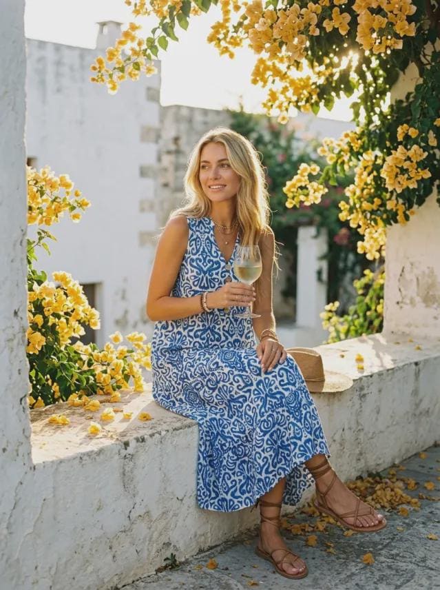 blue and white greek style dress Greek Archaic Kori White blue cotton embroidered mini dress < Dresses - Greek Dresses, Top designer brands