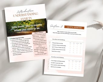Zeszyt ćwiczeń radzenia sobie z lękiem | Planer zdrowia psychicznego, ściągawka do samoleczenia (PDF)