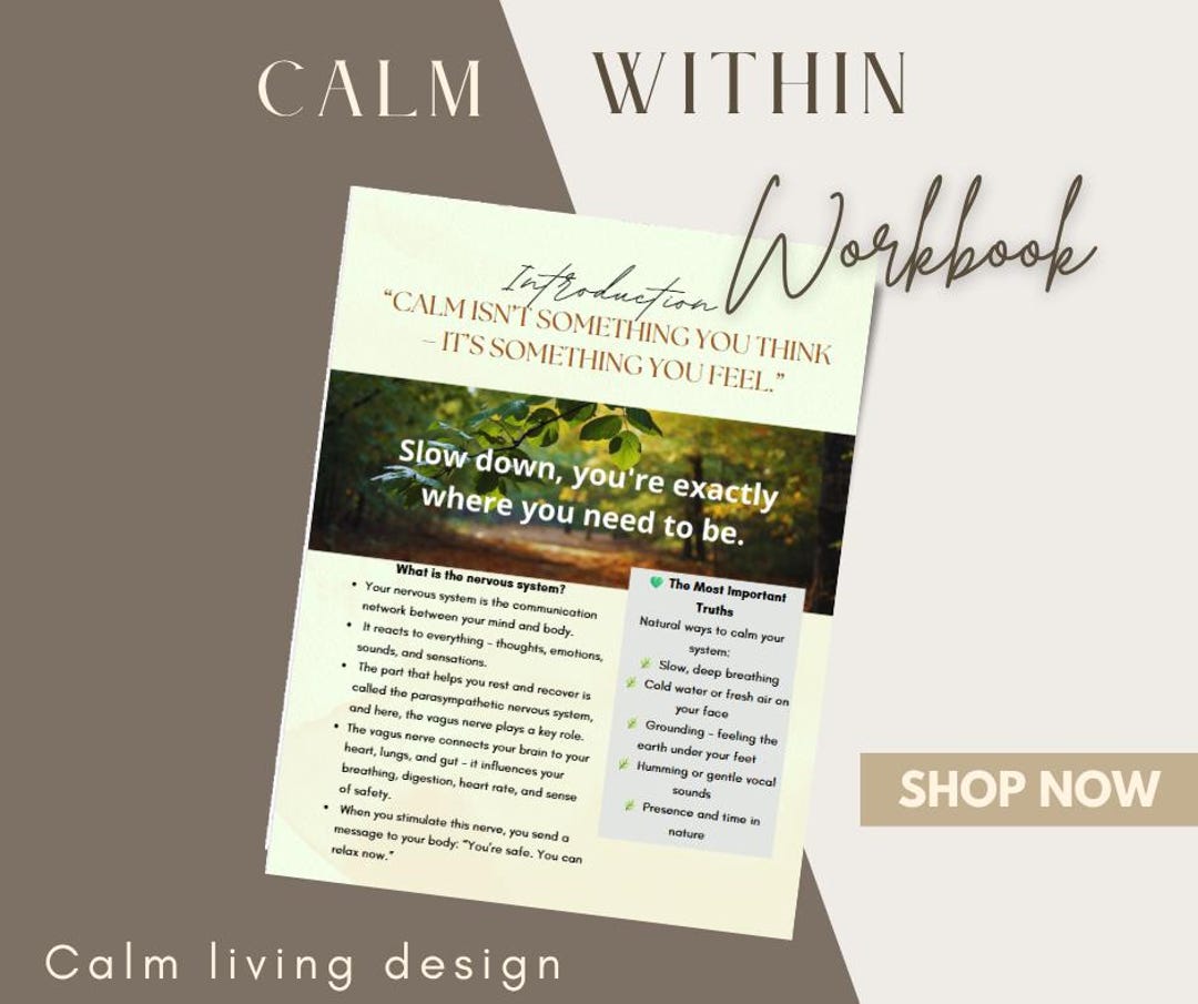 Calm Within: A 30 Day Nervous System Reset Workbook Reconnect With ...