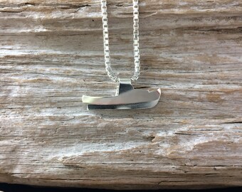 Lobster Boat Pendant Small Silver