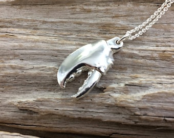 Lobster Claw Pendant Large Silver