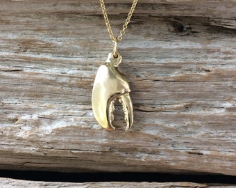 Lobster Claw Necklace Large Gold