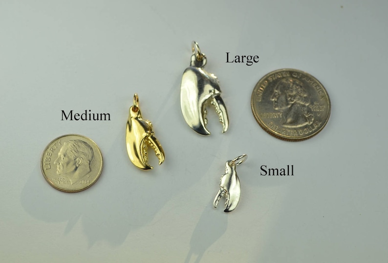 Lobster Claw Charm Small Gold Etsy