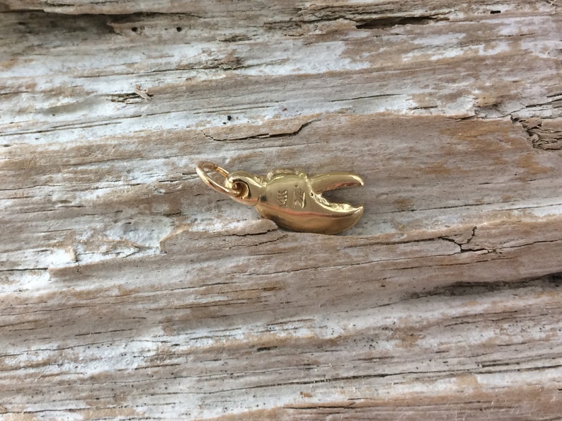 Lobster Claw Charm Small Gold Etsy