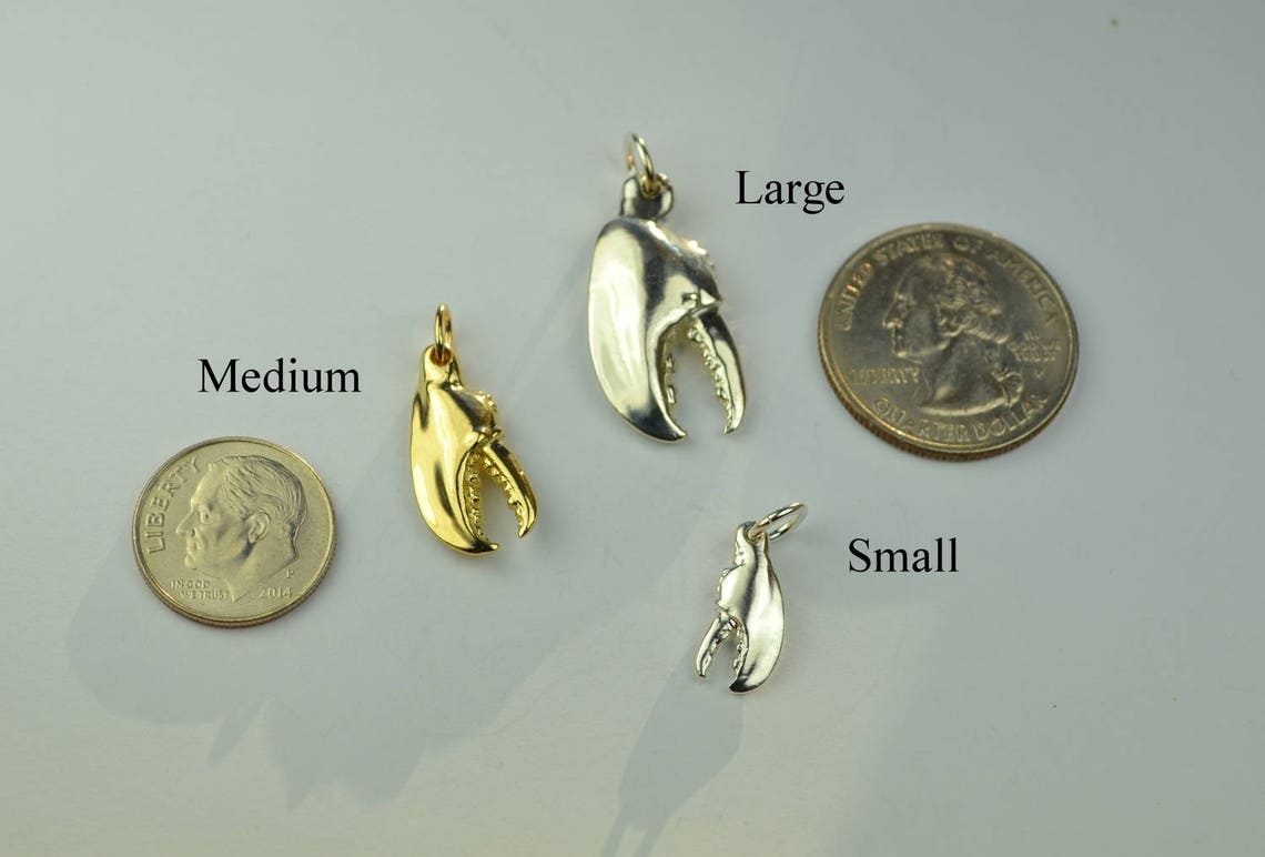 Lobster Claw Pendant Medium Silver Etsy