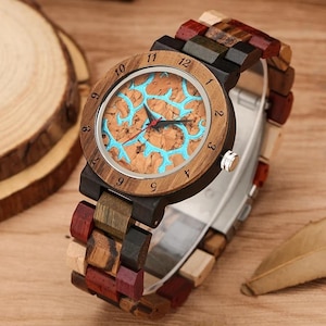 Elegant Wooden Watch for Women, Unique Handmade Birthday Anniversary Christmas Gift for Her