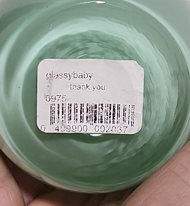 Glassy Baby Candle Holder Thank You Seafoam Mint Green Etsy