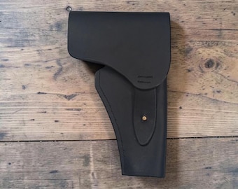 Revolver Case aus Vollnarbenleder, handgefertigtes Waffenholster, Premium-Gürteltasche für Pistolentasche, Harness Leder-Waffenhalter, Geschenk für Cop