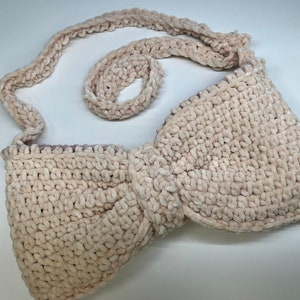 Handmade Crochet Bow Bag