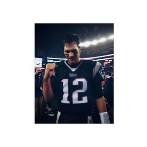 Tom Brady Poster | Football Wall Art | NFL Legend Print | Sports Decor for Man Cave