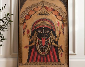 カーリー ヴィンテージスタイルのインドヒンズー教の大きな信仰の