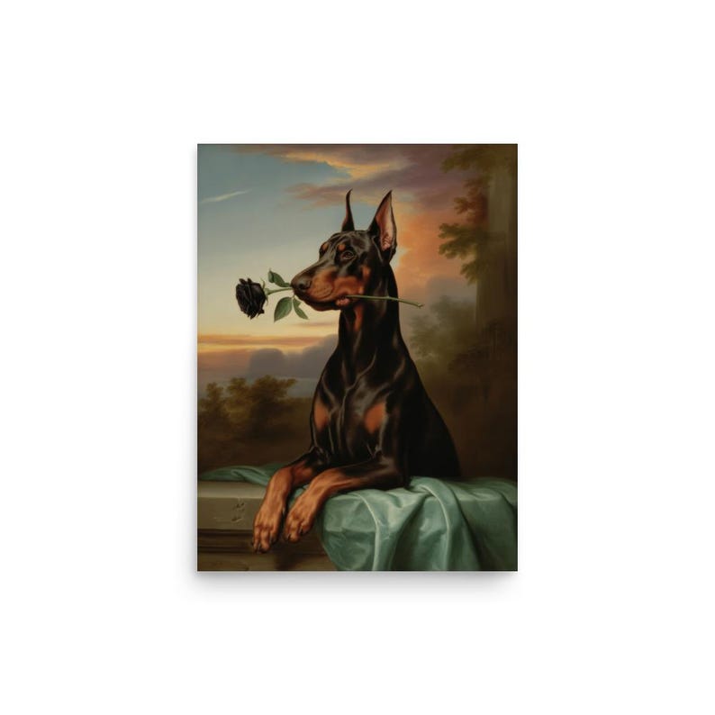 Vintage Doberman Print - Museum Fine Art - Etsy