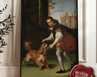 ヴィンテージコッカースパニエルウォールアート - 美術館品質のファインアートプリント