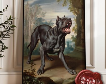 Fine Art Cane Corso Print - Regal Dog Painting