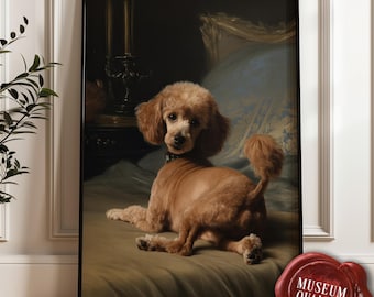 Vintage Poodle Fine Art Print - Cute Poodle Poster