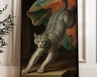 Russian Blue Cat Fine Art Print