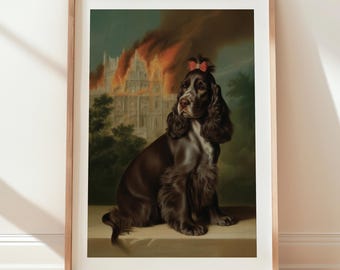 ブラック・イングリッシュ・コッカー・スパニエルのファインアートプリント