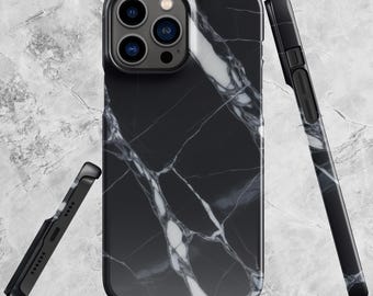 Black Marble Case Cover for iPhone, 17 Pro Max