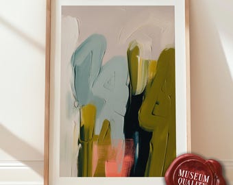 Hygge Abstract Art Print - Calming Impasto Poster