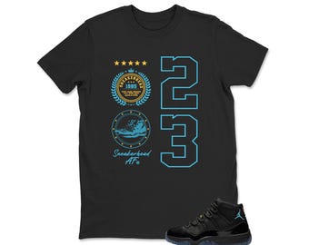 Sneaker Emblem Shirt To Match Jordan 11 Gamma, Sneaker Graphic Tee, Best Gift, Birthday, Sneaker Match, AJ11s, Adults & Kids