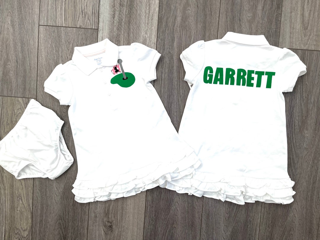 Baby Girl Golf Dress, Summer Polo Dress With Diaper Cover, Personalized