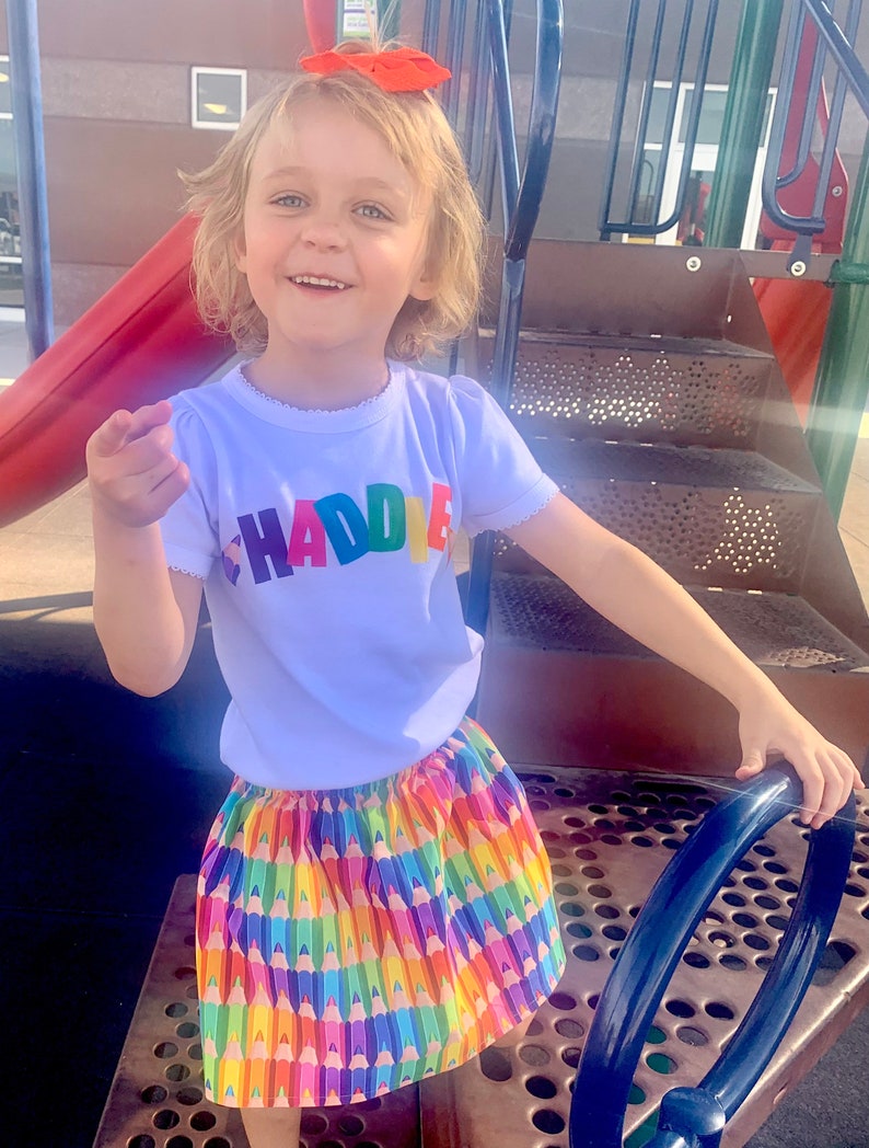 Back to School Outfit Girl Toddler Tween and Baby SKIRT Etsy