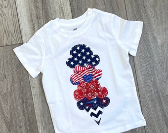 4th of July shirt, Kids summer shirt, tipsy Ice Cream shirt, patriotic shirt, red, white and blue shirt for baby, toddler, tween