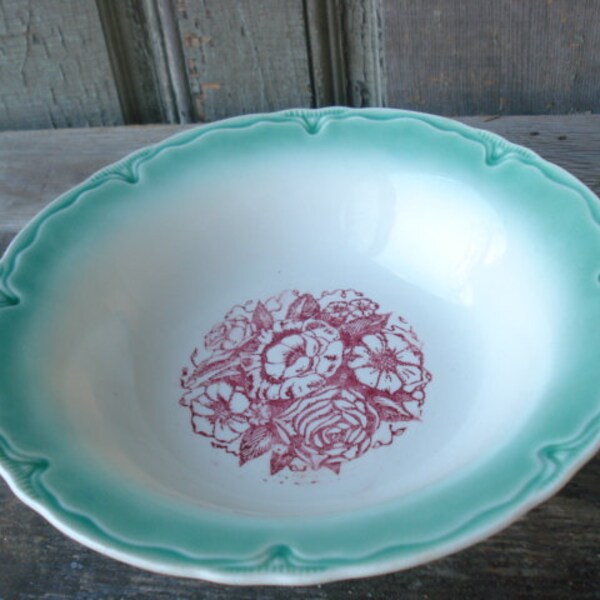 Vintage transferware serving bowl