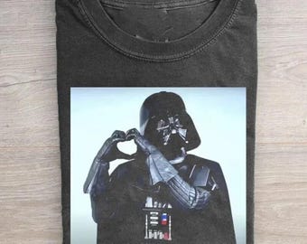 Darth Vader Love Shirt Comfort Colors, Cute Starwars Aesthetic Tee, Funny Sci Fi Valentine Gift For Fans, Gift For Fan Starwars
