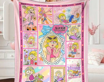 Manta de Lizzie McGuire de Disneyland, De esto están hechos los sueños, manta polar de cumpleaños para niña de Lizzie McGuire, decoración para el hogar y la habitación.
