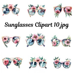 Sunglasses Clipart | Summer Fashion Art, Beach Accessory (Digital Download)