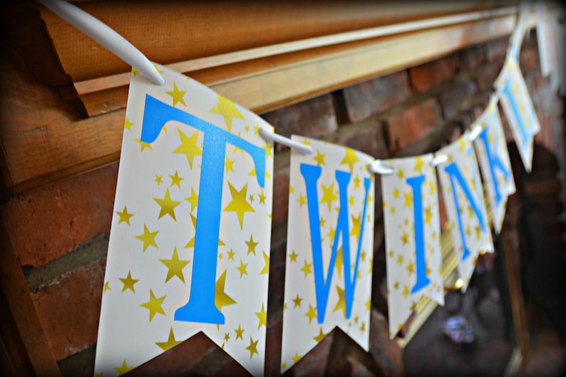 Twinkle Twinkle Little Star Gender Reveal Party Banner