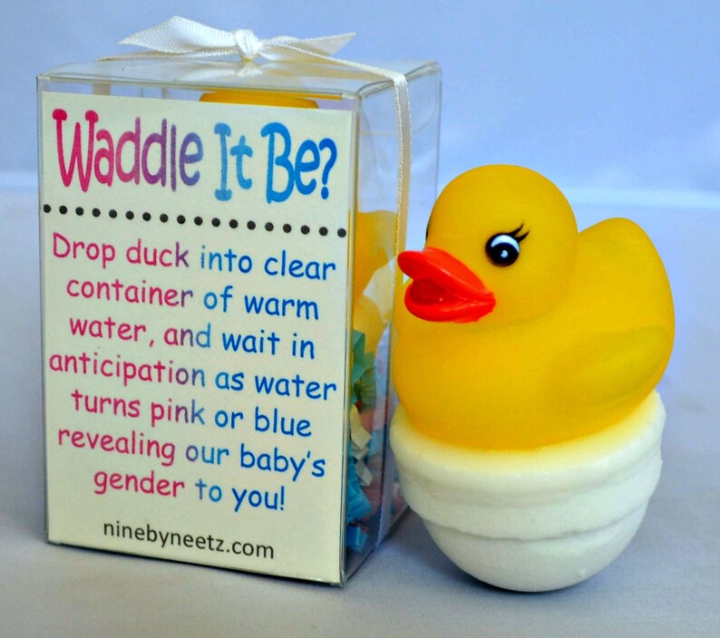 Waddle It Be Rubber Duck Gender Reveal Fizz Set of 2 Etsy