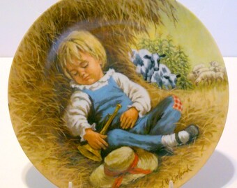 Little Boy Blue Collector Plate by John McClelland  Mother Goose Series 1980