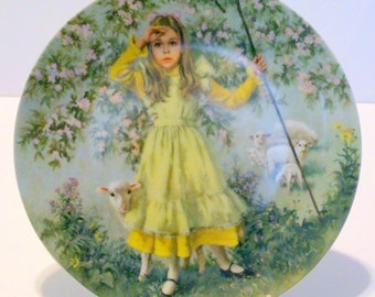 Little Bo Peep Collector Plate by John McClelland  Mother Goose Series 1983