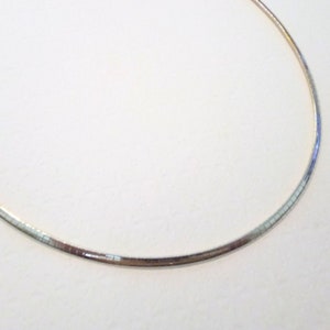 Vintage Silver Tone Omega Link Chain Necklace
