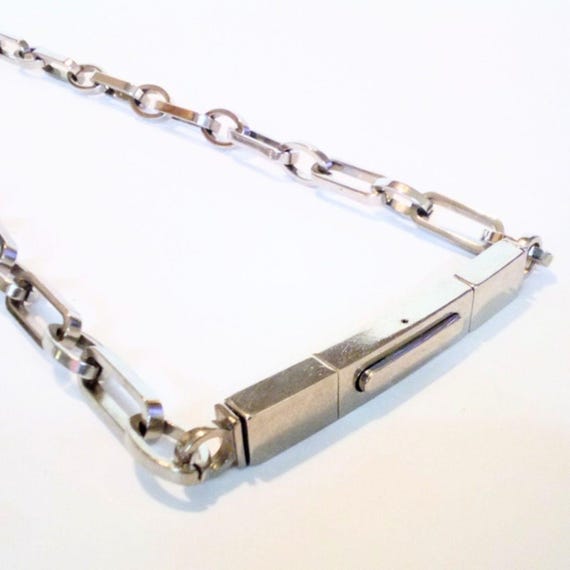 Vintage Silver Tone Chunky Chain Link Belt Size 34 - Etsy display picture 2