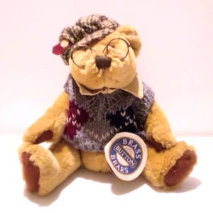 Pickford Brass Button Bears Sherwood Stuffed Plush 11&quot; Jointed