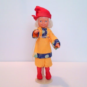Vintage Scandinavian 11” Souvenir Boy Doll in Traditional Dress