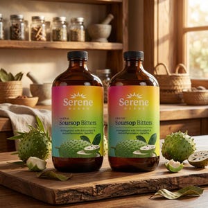 Pack-2 Serene Herbs Soursop Bitters | Natural Plant-Based Wellness Drink (Herbal Supplement)